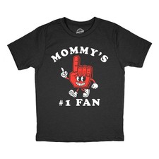 Youth Funny T Shirts Mommys Number 1 Fan Sarcastic Mothers Day Graphic Novelty