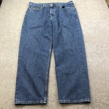 Levis 550 Jeans Mens 40x32 Blue Medium Wash Relaxed Tapered Denim Pants Casual