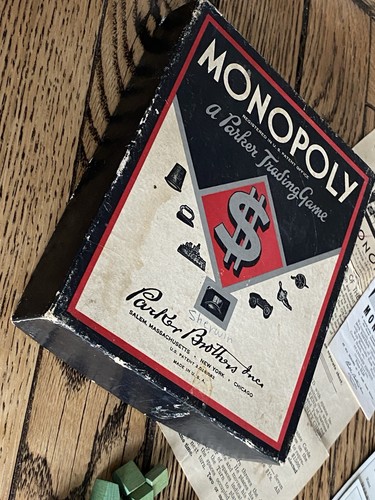 1935 MONOPOLY Parker Brothers NO Board Game Vintage parts replacement - Picture 4 of 21