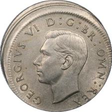 1949 Great Britain Shilling (English Crest) - Struck 5% Off Center - ANACS MS60