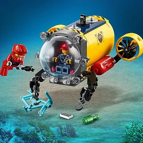 LEGO City Sea Explorer Undersea Exploration Base Block Present Boat Ages 6+ - Image 3 of 4