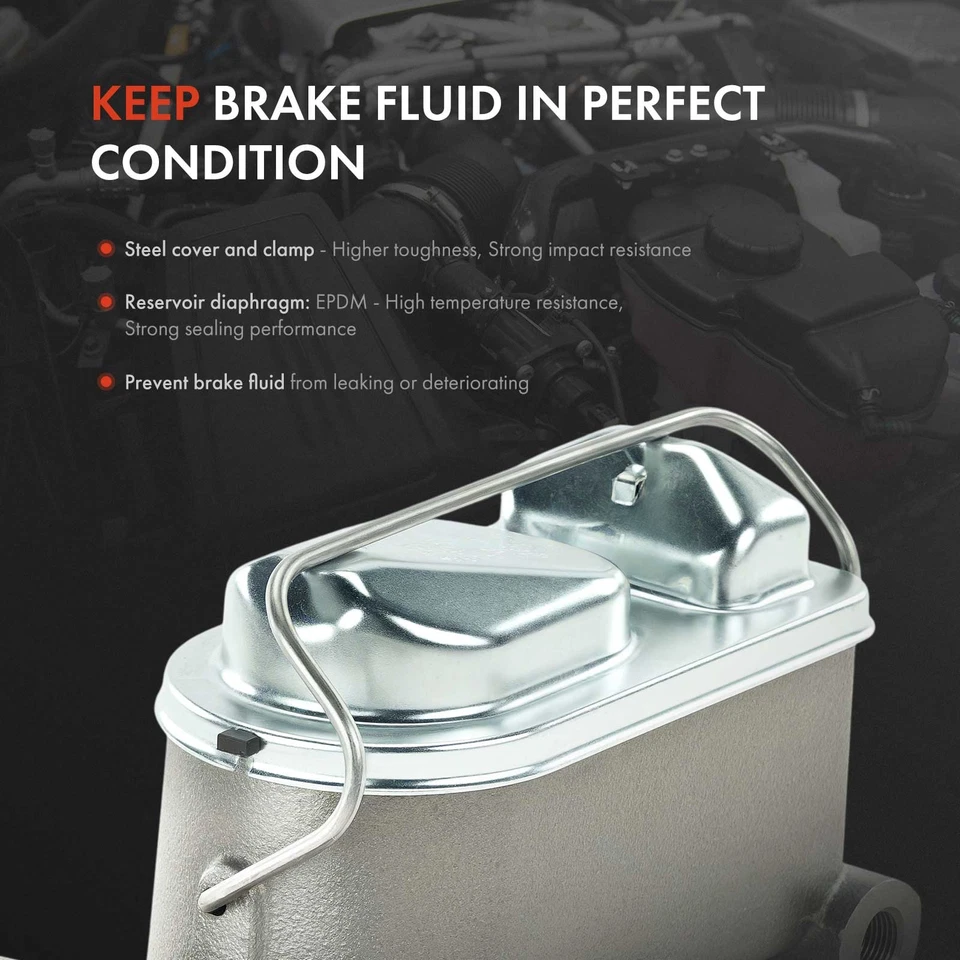 Cilindro maestro de freno con depósito para Chrysler Town & Country Dodge 1974-1977 Foto 3 de 4