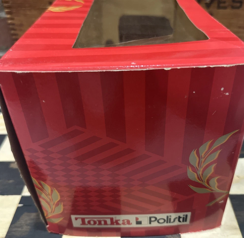 Tonka Polistil Alfetta 1750 阿尔法罗密欧 1: 16 TG 红色黑色上衣复古全新带盒 — 第 4/4 张图片