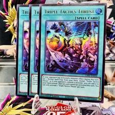 3x Yugioh Playset Triple Tactics Thrust CH01-EN030 Ultra Rare 1st Ed Near Mint