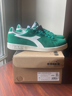 NEW diadora Game L Low Suede Waxed Men's US-9.5 (UK-9) Color-Green Peppermint