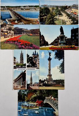 Postkarten Lot FRANKREICH 7 x BORDEAUX Ansichtskarten gelaufen ab/nach ~1960/65