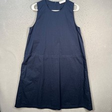 Everlane Womens Size 8 Navy Blue A-Line Sleeveless Dress Cotton Blend
