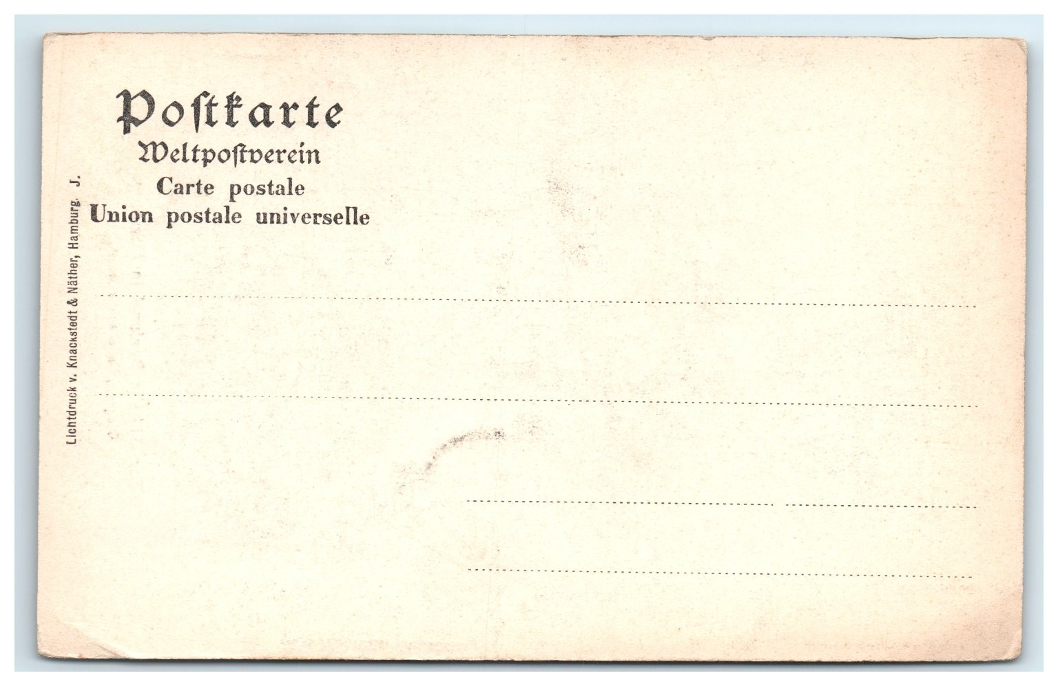 Vintage Kaiser Wilhelm Denkmal Hamburg Lithograph Postcard 5.5x3.5 in