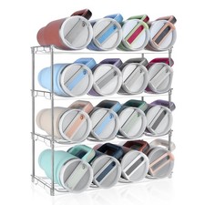 Stackable Water Bottle Organizer, Large Compartment Water Bottle Holder for S...