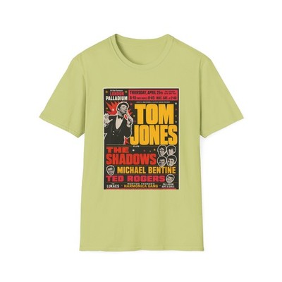 Tom Jones Vintage fan fiction Concert Poster T-Shirt | Retro Music Tee