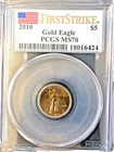 PCGS 2010 $5 Gold Eagle * MS70 First Strike *