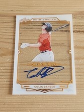 2019 Leaf Trinity Clear Auto Colin Barber #CA-CB2 Auto On Card Houston Astros 