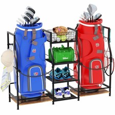 Golf Bag Storage Rack for Garage Organizer System Golf Bag Holder Stand