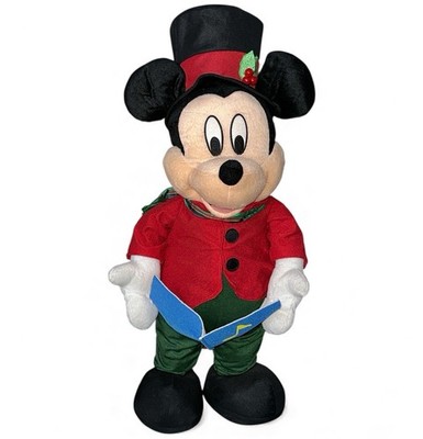 Gemmy Mickey Mouse Caroler Plush 28  Sings Deck the Halls Christmas Greeter