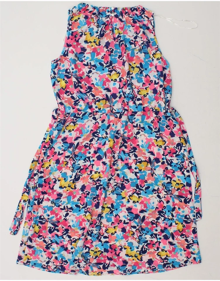Vestido JUICY COUTURE para mujer línea A Reino Unido 14 grande multicolor floral BE09 Foto 2 de 3