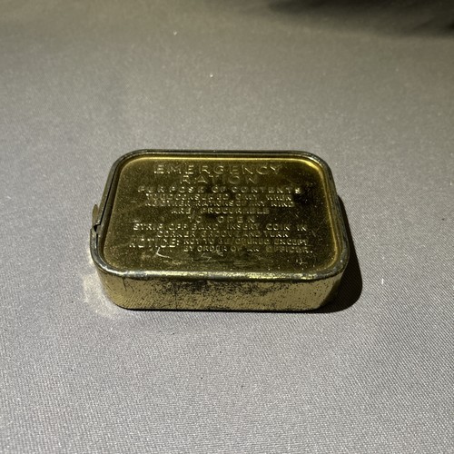 World War 2 Emergency Ration Tin full.Vintage Ww2