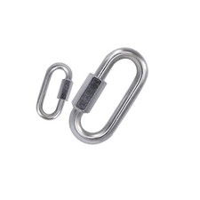 Link Screw Lock Chain Fastener Hook Carabiner Steel Repair Hiking Camping A4