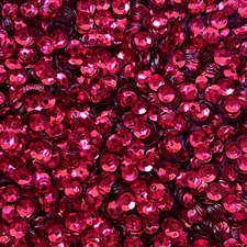 5mm Cup Sequins Dark Rose Pink Shiny Metallic Made in USA