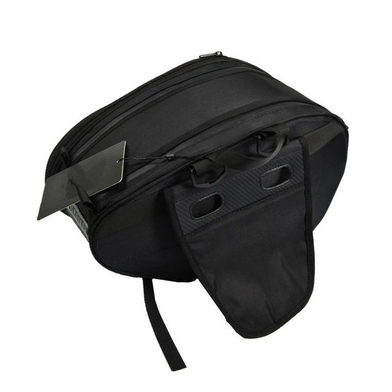 2x Alforjes de Motocicleta Laterais de Fibra de Carbono Bolsa de Bagagem - Imagem 3 de 4