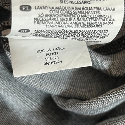 Camisa BYLT Para Hombre Corte Caída S/S Lux Cuello Redondo Gris Oscuro Sólido Talla L - Imagen 10 de 13