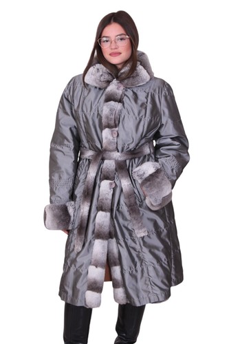 coat rabbit fur jacket giacca pelliccia Jacke Kaninchenfell fourrure manteau - Picture 12 of 13