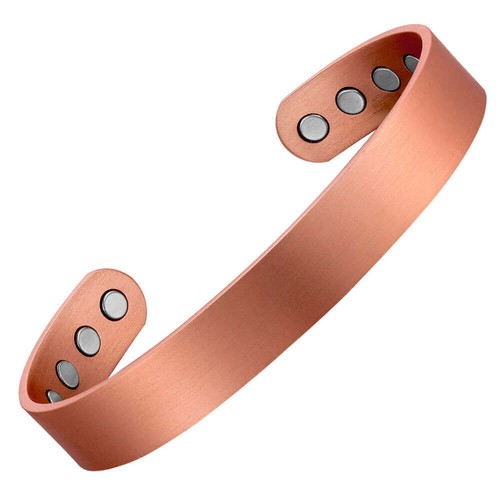 Ampio Splendido Bracciale Magnetico Rame Puro Braccialetto Sollievo Dolorifico Equilibrio Energia Q - Foto 2 di 10