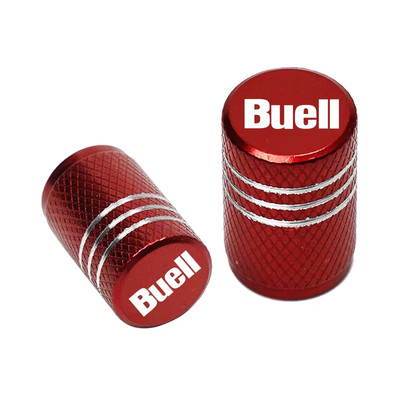 EIN PAAR BUELL MOTORRADREIFEN VENTILKAPPE (ROT) REF BR-12