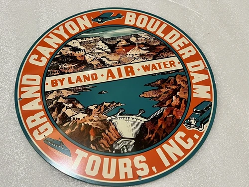 Grand Canyon boulder dam National Park Heavy Metal Vintage Style Steel Sign