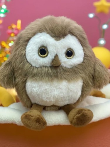 10 Inch Chubby Mini Owl Plush Toy Brave Room Decor Funny Stuffed Animal for Kids - Picture 4 of 7