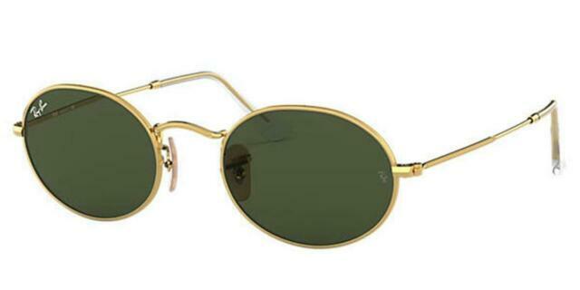 Ray-Ban Oval Sunglasses - Gold Frame with Green Lens  display picture 1
