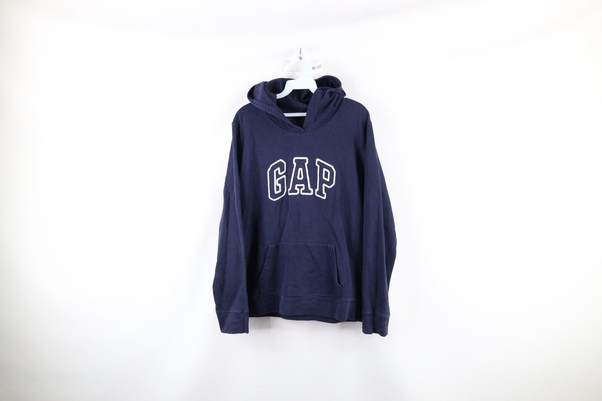 Vintage Gap Womens XL Faded Spell Out Block Letter Hoodie