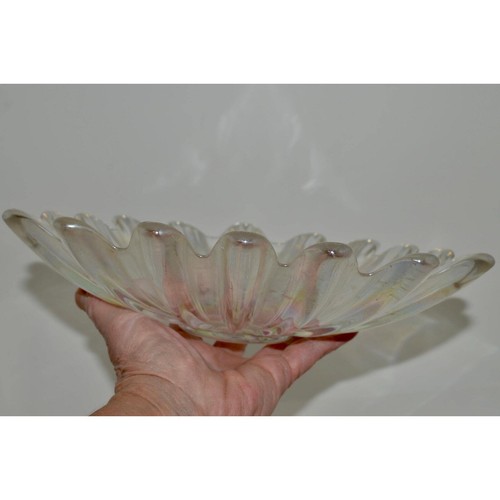 Vintage Federal Glass Celestial Starburst Iridescent Carnival Glass Plate - Picture 8 of 10