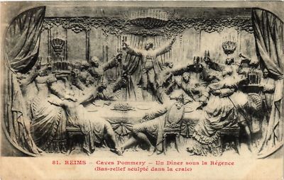 CPA REIMS Caves Pommery Un Diner sous la Régence (geschnitztes Flachrelief (741555)