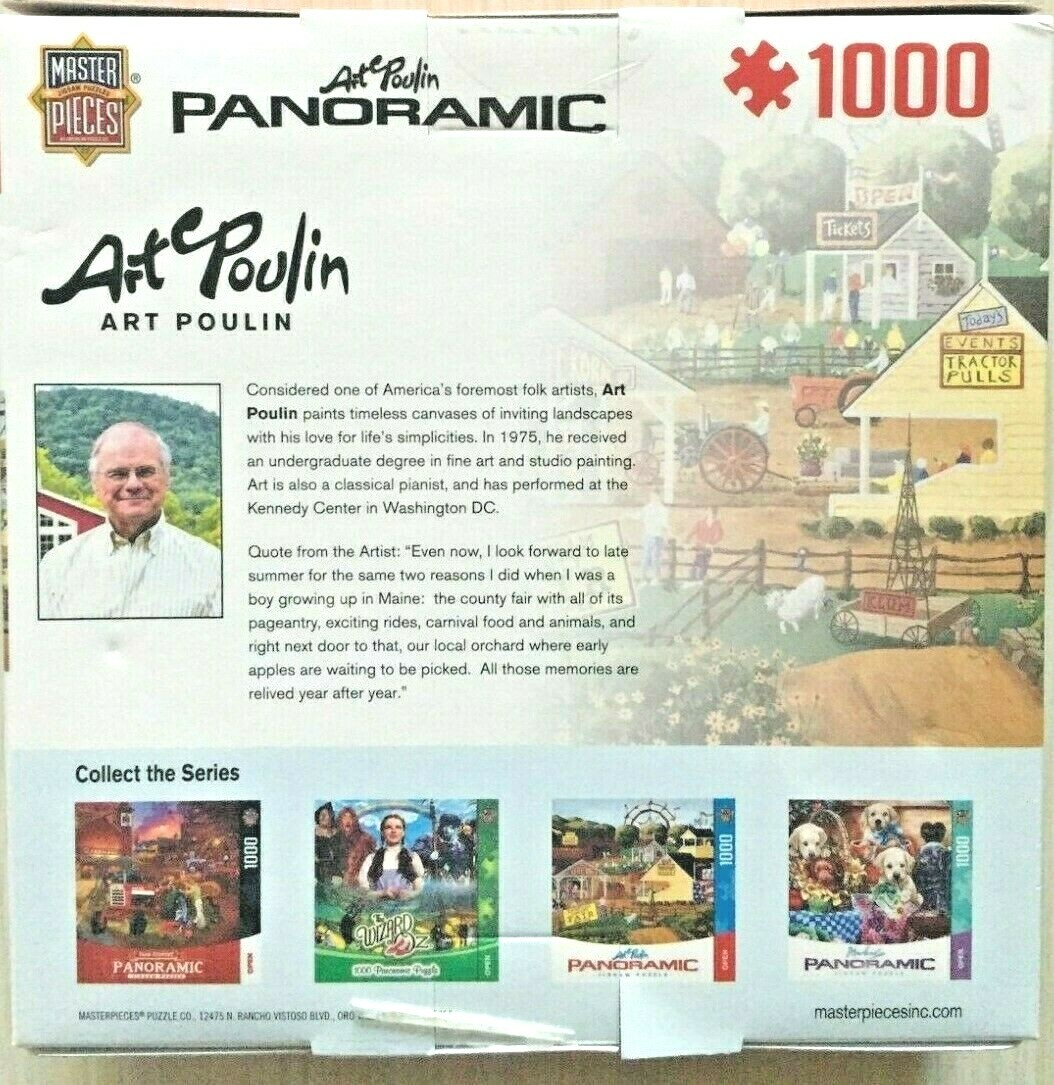 MasterPieces 1000 pc Panoramic Puzzle Apple Annie's Carnival Art