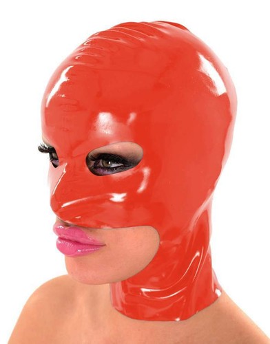 Anita Berg - Latex Head Mask with Eye-Mouth-Chin Opening in Various Colors - Picture 3 of 4