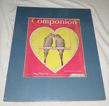 Woman's Home Companion March 1940 matted Front Cover - with Budgerigars
