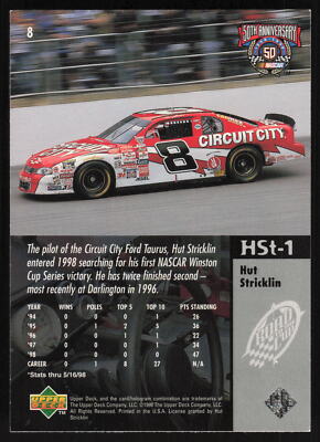 その他 1998 The Classic ROAD TO THE WINNER 1998 Upper Deck Road to the Cup #8 Hut Stricklin | eBay