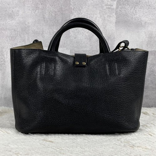 Chloe Black Leather Handbag Shoulder bag Vintage From Japan - Picture 12 of 24