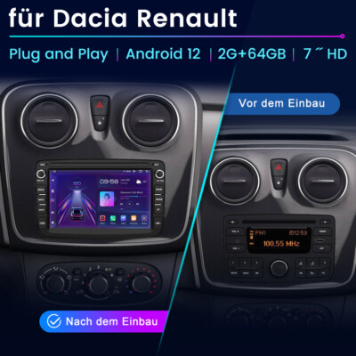 DAB+ Für Renault Dacia Duster Dokker Android 13 2GB+64GB Carplay Autoradio GPS