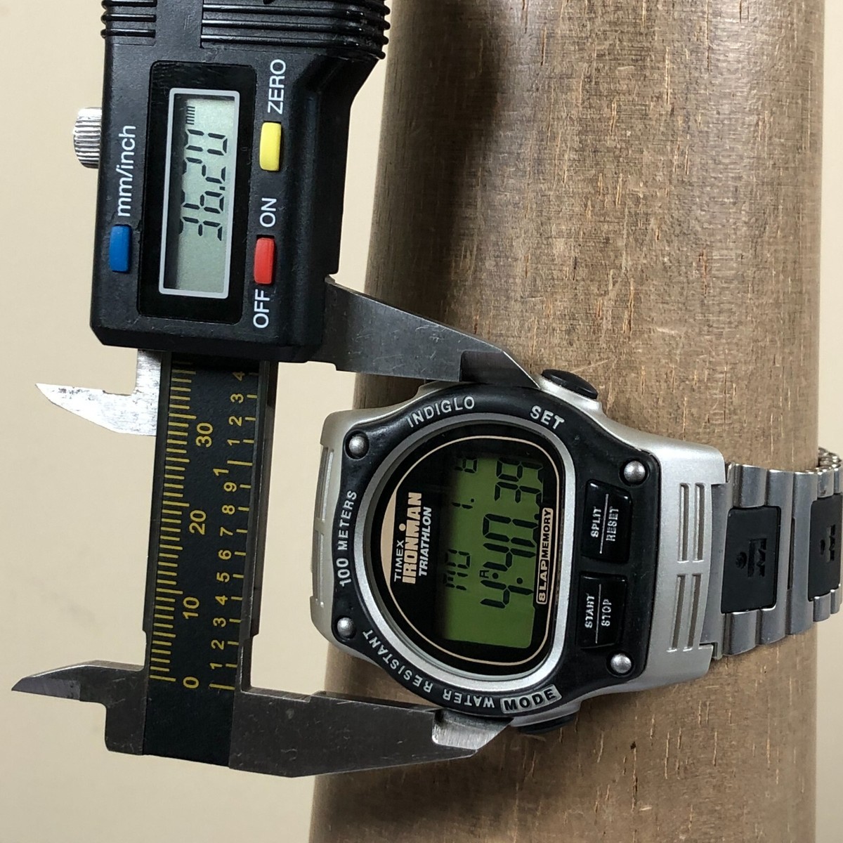 TIMEX  IRONMAN  TRIATHLON デジタル腕時計 A370 Vtg Timex Ironman Triathlon Men Stainless Steel Quartz