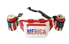 USA Merica Beverage Belt Fanny Pack Holster All American Classic Costume 4th ...
