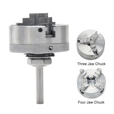 Mini Drill Chuck,Z011 Metal 4 Jaws Manual Lathe Chuck Clamp HCS,Self/ Centering