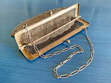 Art Nouveau Sterling Silver 211g Mesh Purse Bag Chain Hallmarked Birmingham 1917