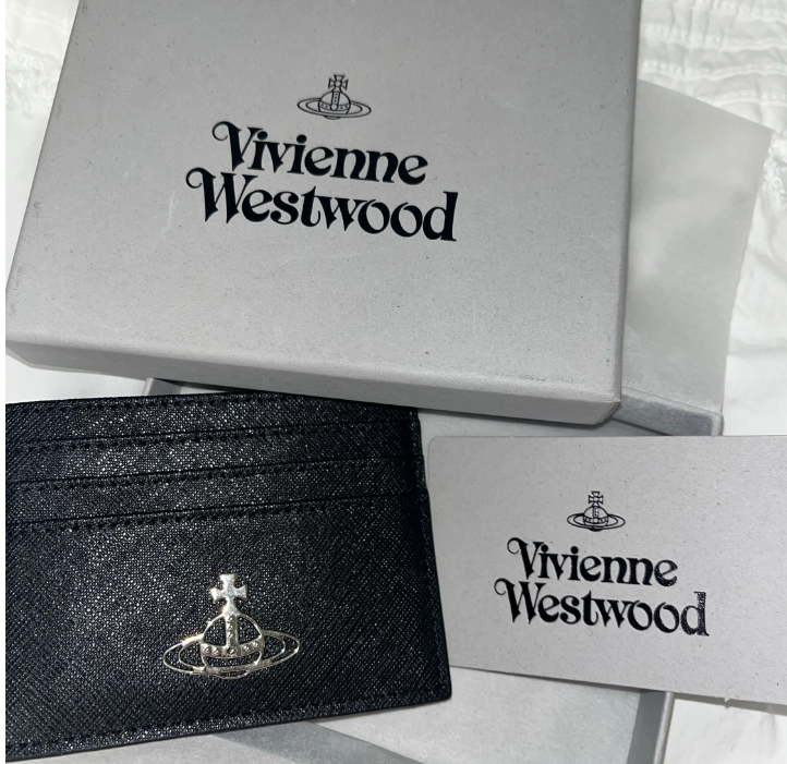 Vivienne Westwood Logo Card Holder Black 100% Authentic | eBay