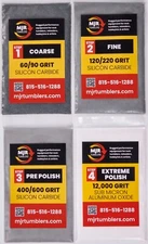 12lb Rock Tumbler Refill Media Grit Kit Stone Polishing Silicon Carbide Al Oxide