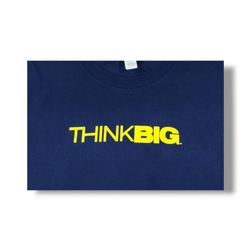 Camiseta Vintage Think Big Doble Gráfico Inspirador Azul Años 90 Hecha en EE. UU. Para Hombre 4XL - Imagen 9 de 9