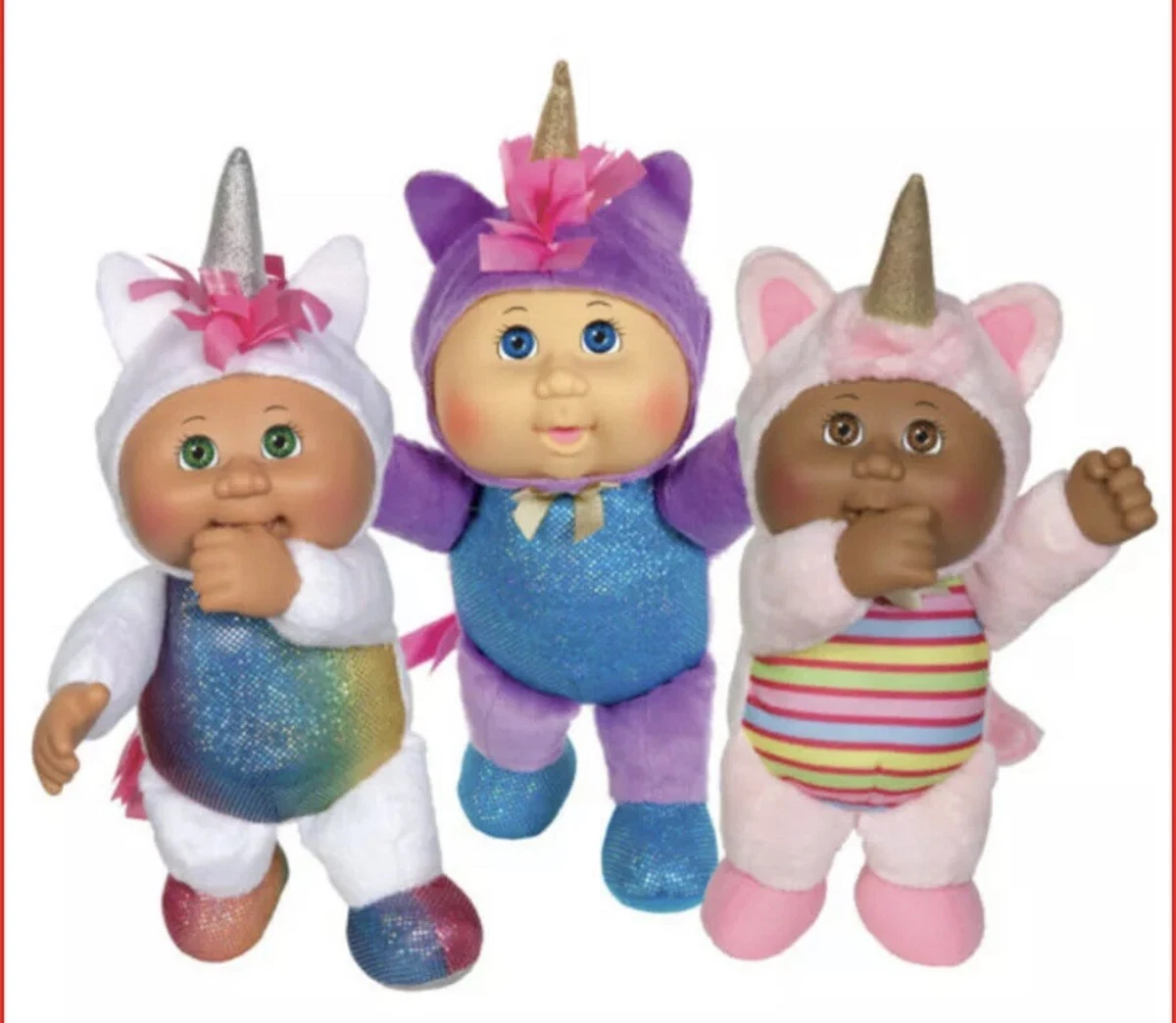 3 Unicorn Dolls Cabbage Patch FANTASY Friends UNICORNS ARIA