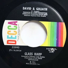 GLASS HARP - DAVID & GOLIATH / LA DE DA - ROCK 45