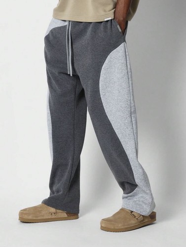Multicolored Curved Panel Sweatpants