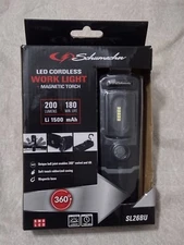 Schumacher SL26BU LED Cordless Magnetic rechargeable black Work Light 200 lumens